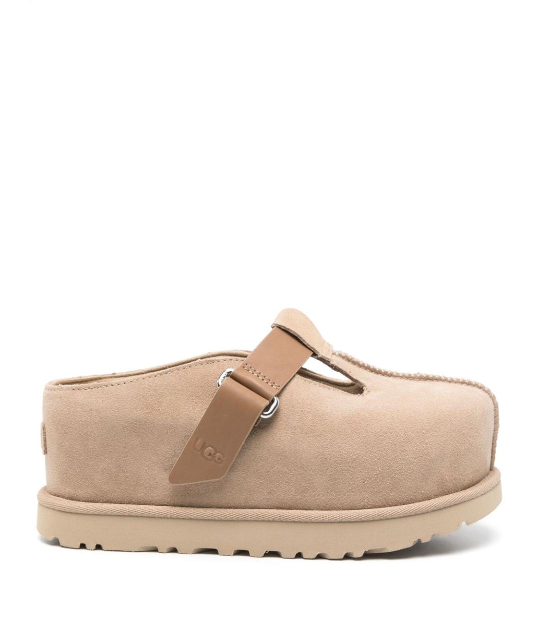 UGG AUSTRALIA Бежевые замшевые сабо, фото 1