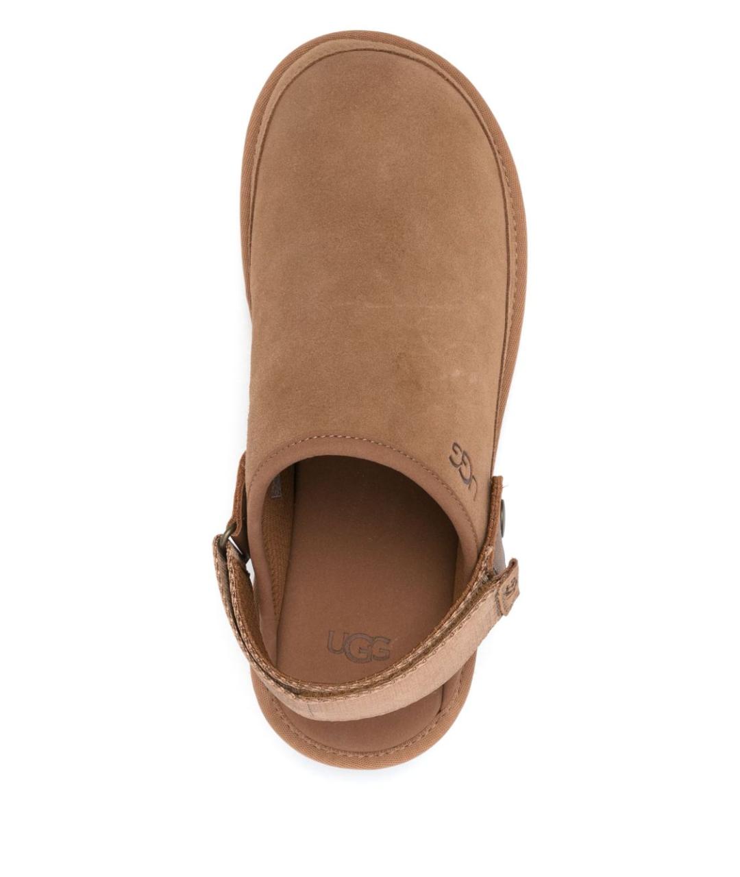 UGG AUSTRALIA Бежевые замшевые сабо, фото 2