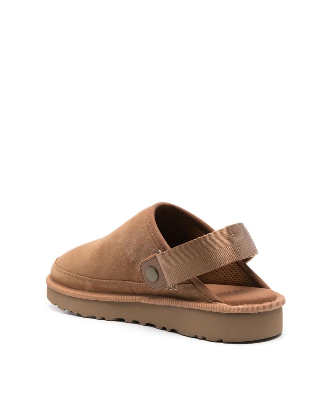 UGG AUSTRALIA Бежевые замшевые сабо, фото 3