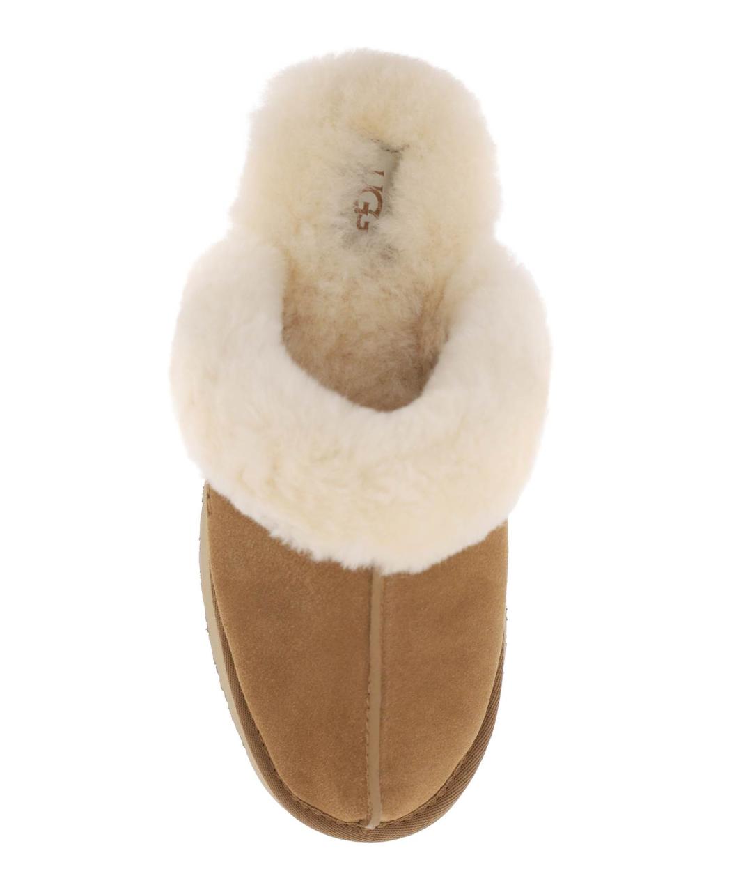 UGG AUSTRALIA Бежевые кожаные сабо, фото 3