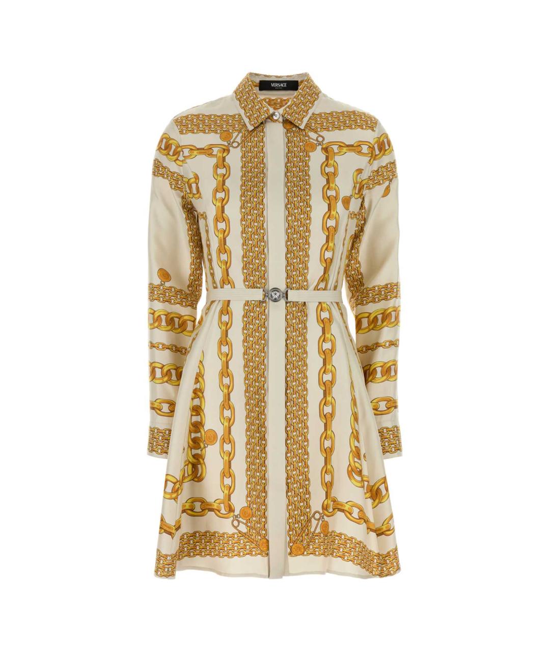 VERSACE Мульти хлопковое повседневное платье, фото 1