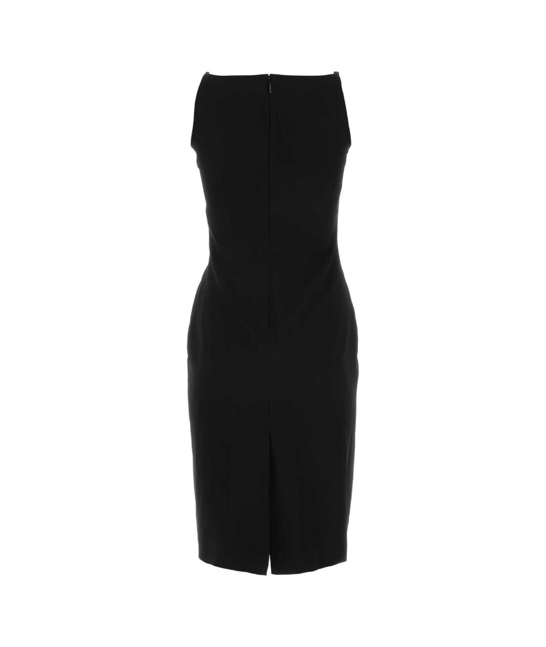 VERSACE Черное шелковое повседневное платье, фото 2