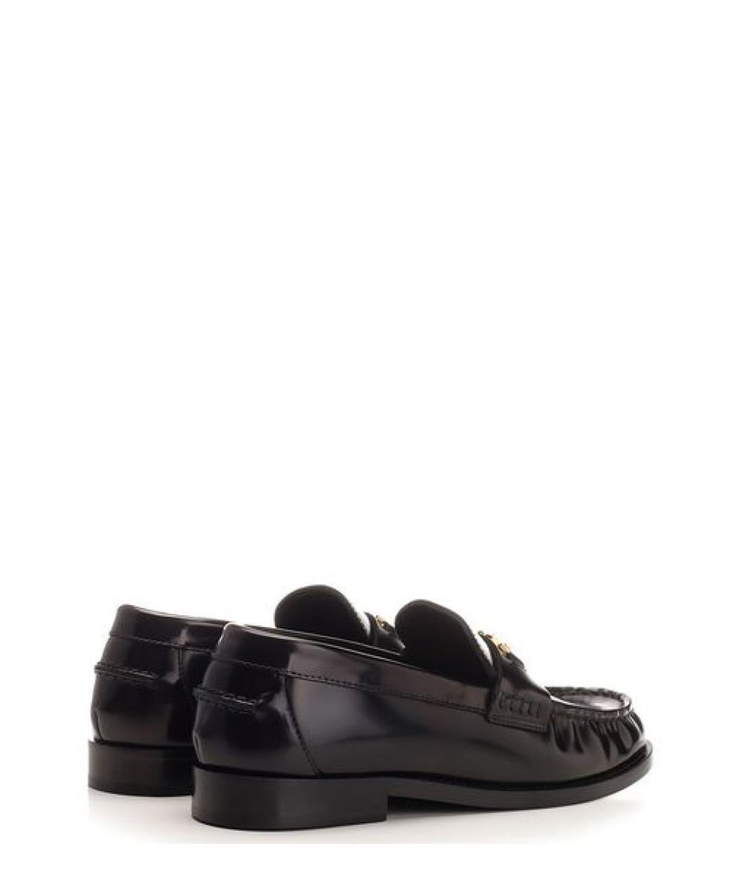 VERSACE Черные кожаные лоферы, фото 3