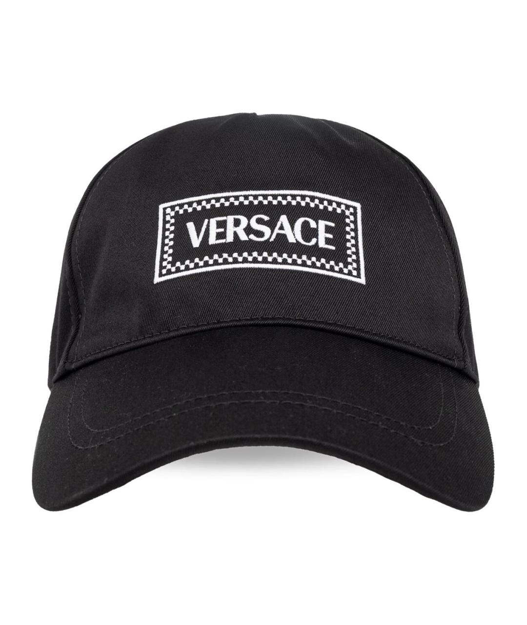 VERSACE Черная хлопковая кепка, фото 1