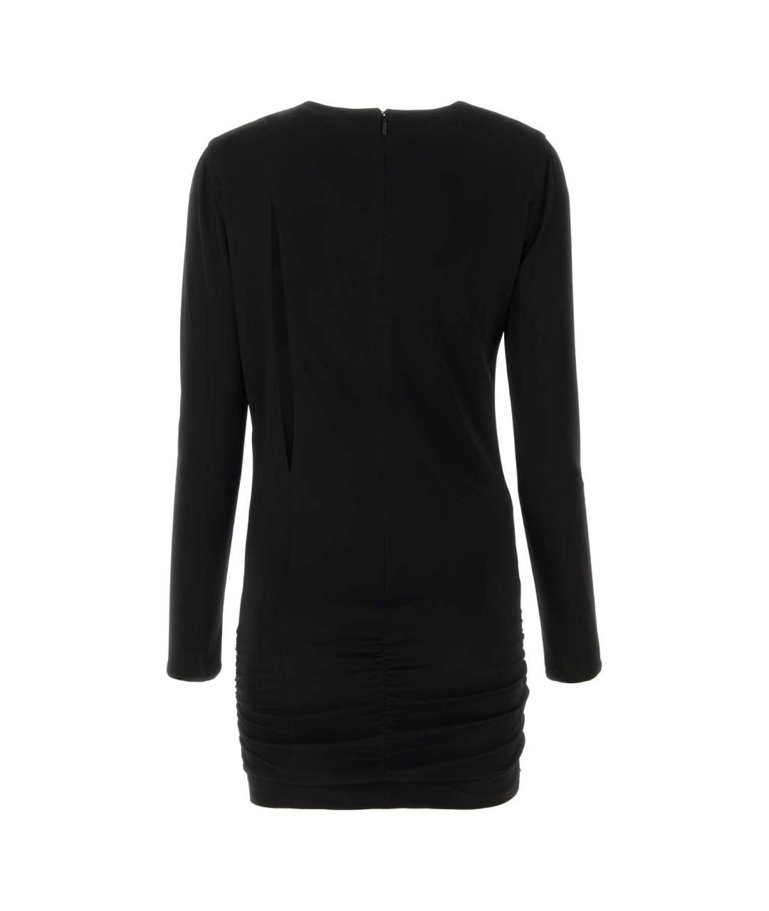 VERSACE Черное вискозное повседневное платье, фото 2