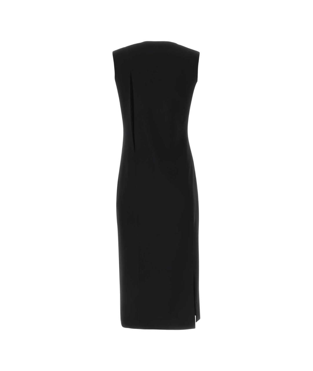 VERSACE Черное шелковое повседневное платье, фото 2