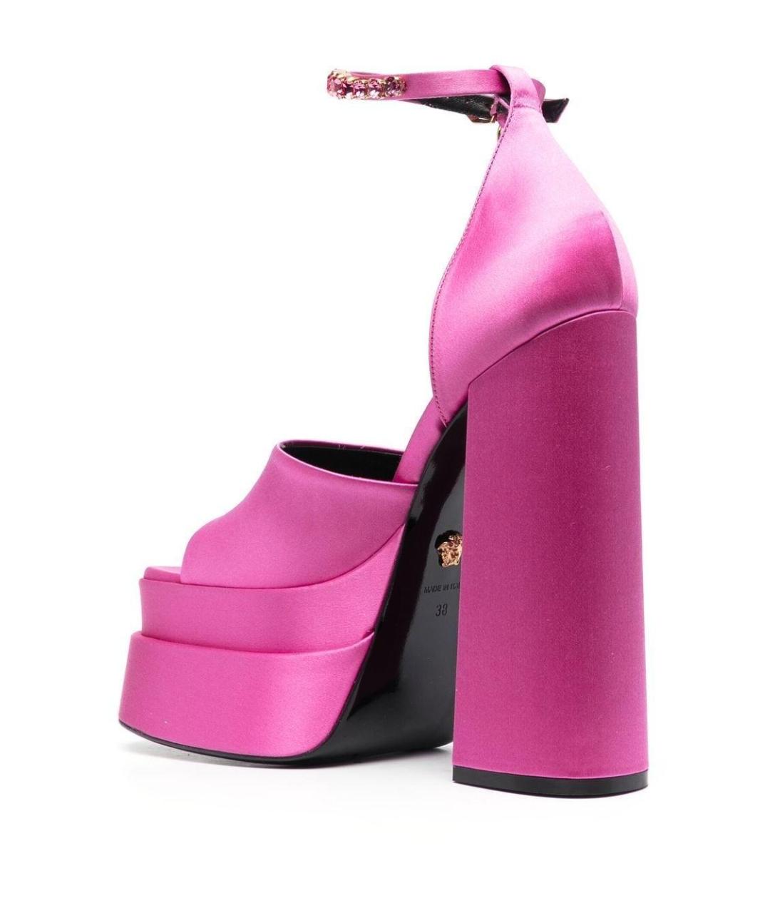 VERSACE Розовые кожаные туфли, фото 3