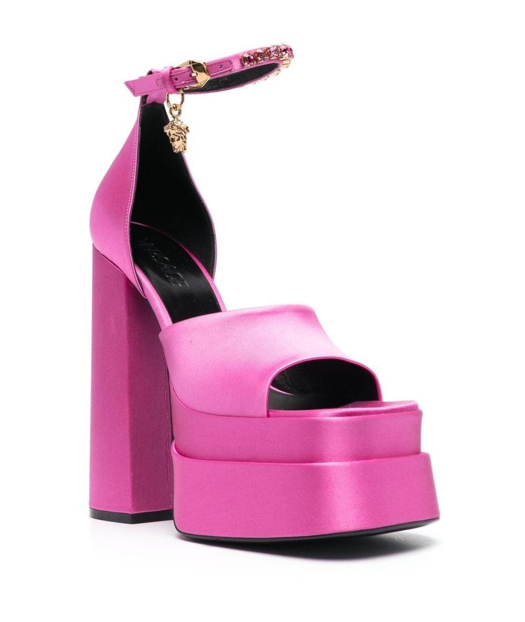 VERSACE Розовые кожаные туфли, фото 2