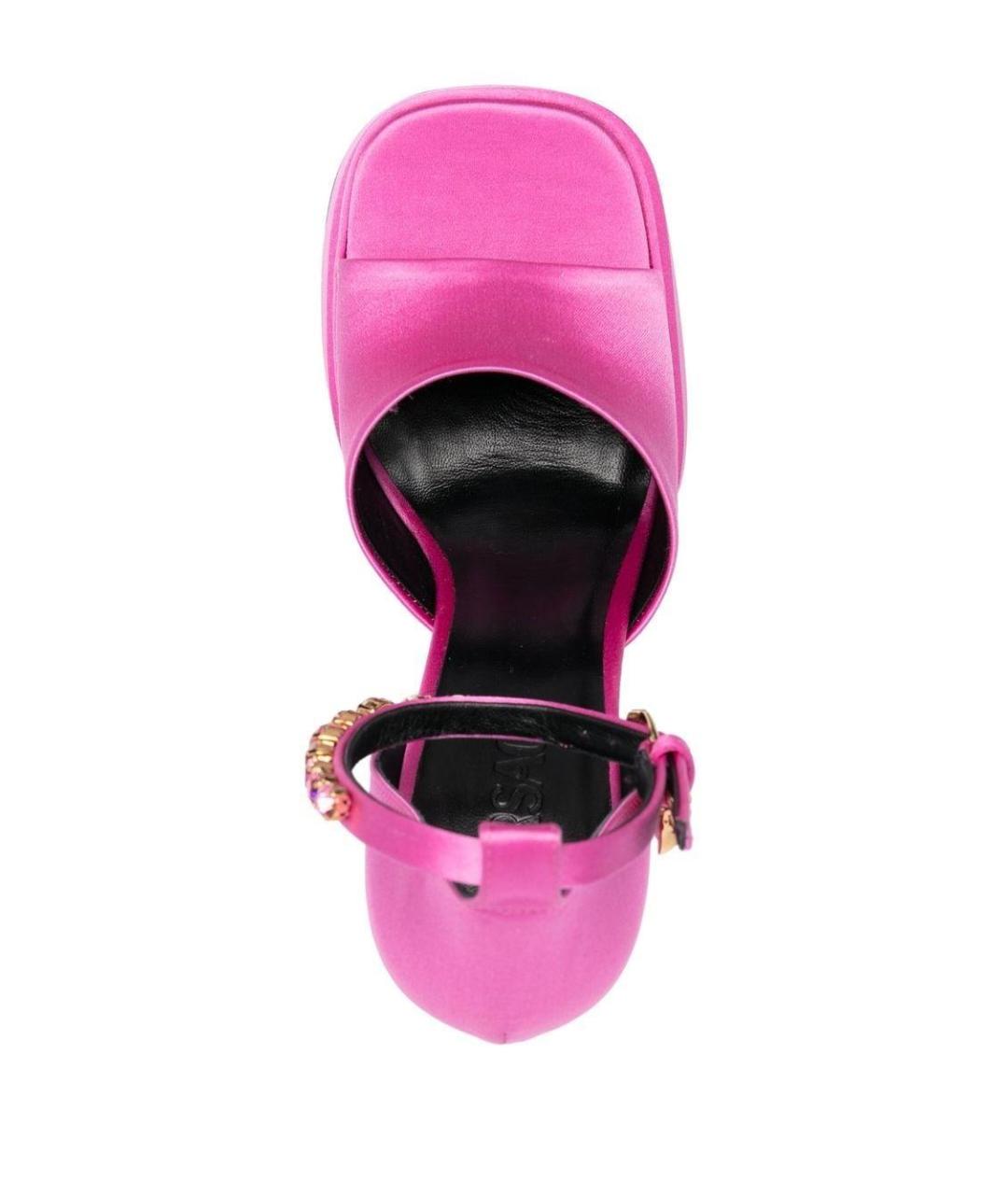 VERSACE Розовые кожаные туфли, фото 4