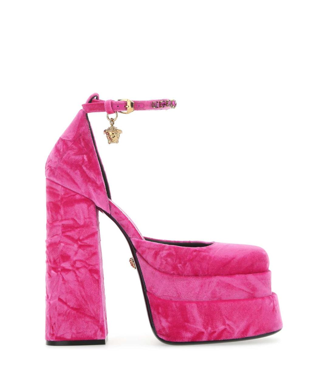 VERSACE Розовые синтетические туфли, фото 1