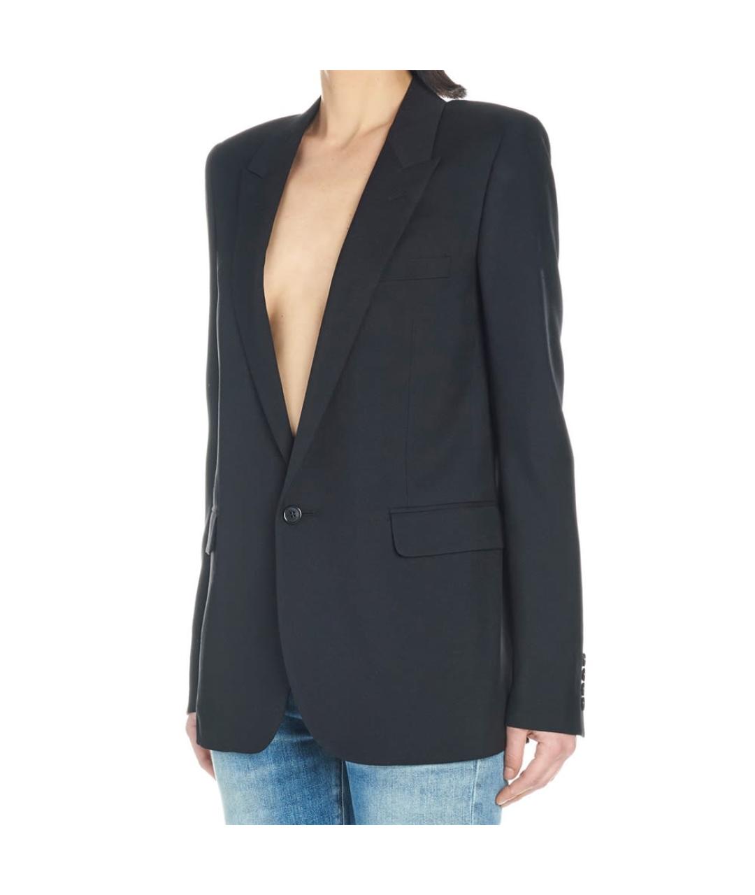 SAINT LAURENT Черная шерстяная куртка, фото 3