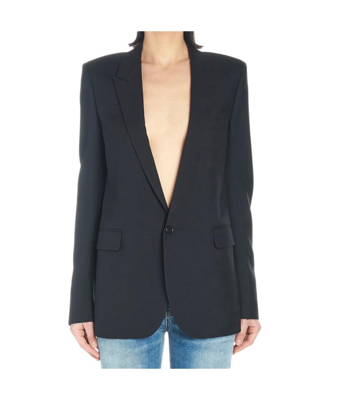 SAINT LAURENT Черная шерстяная куртка, фото 2