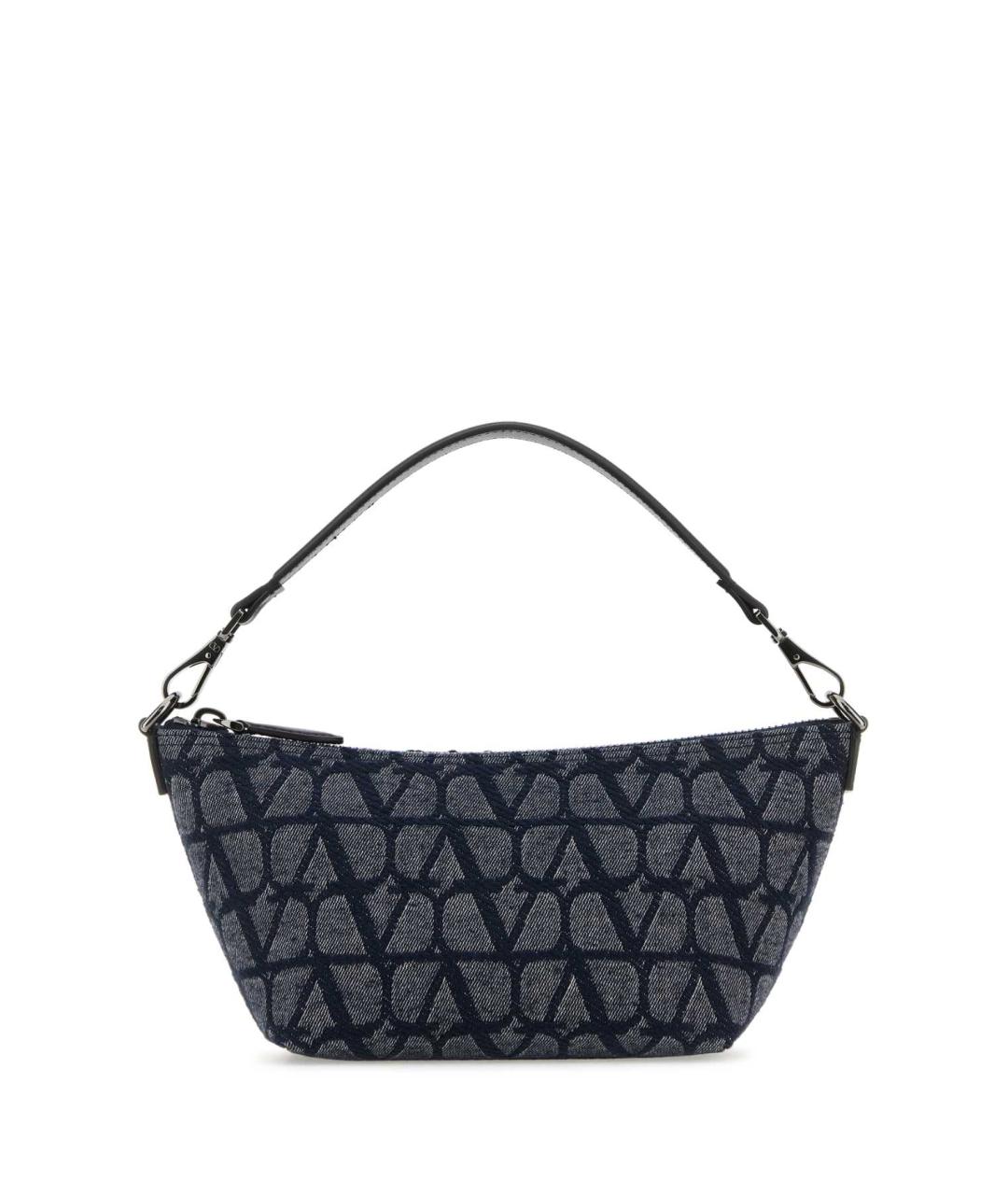 VALENTINO Темно-синяя кожаная сумка через плечо, фото 1