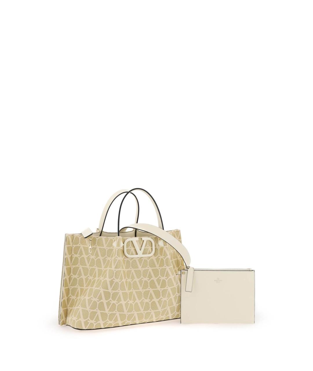 VALENTINO Бежевая сумка с короткими ручками, фото 4