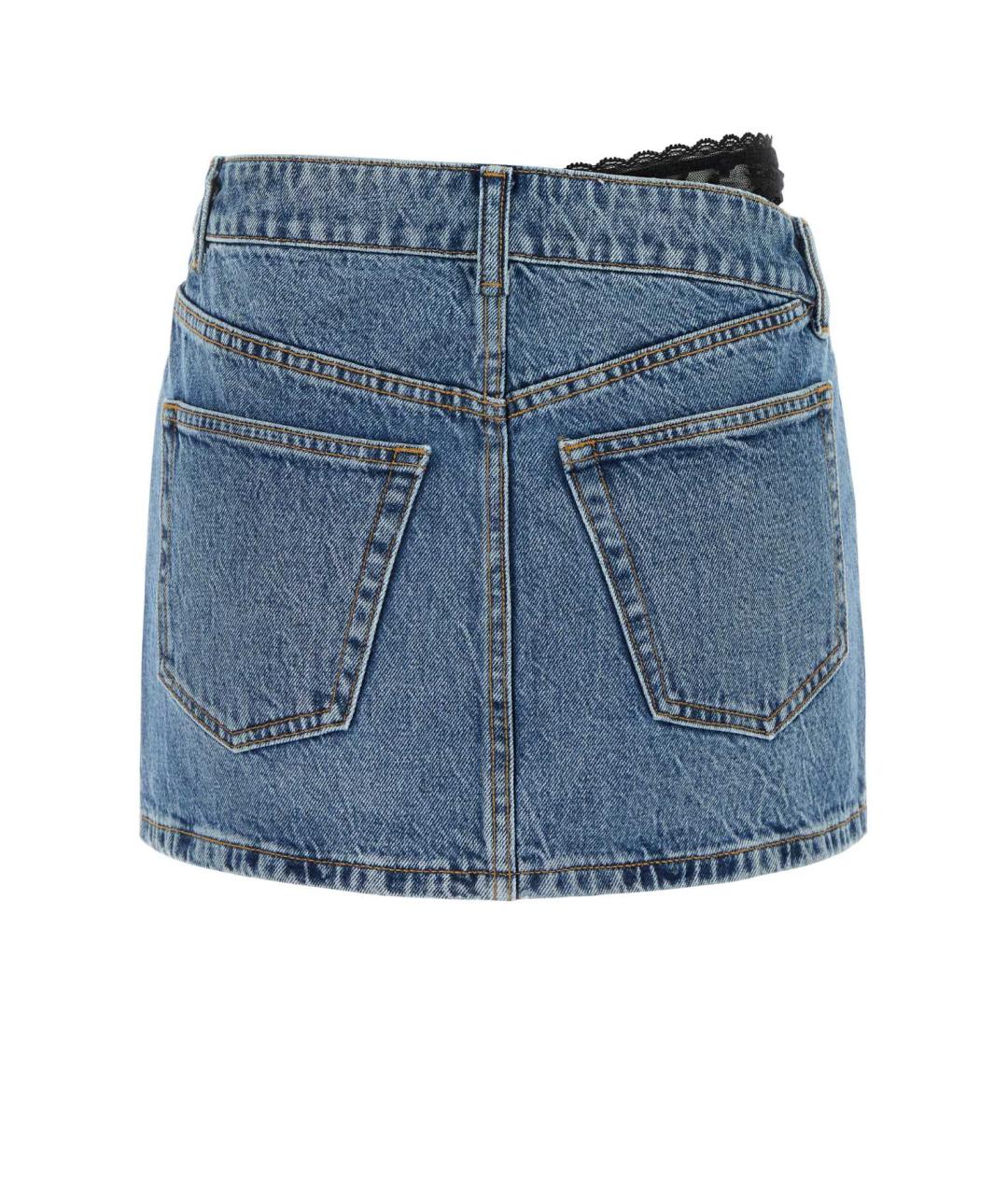ALEXANDER WANG Синяя хлопковая юбка миди, фото 2