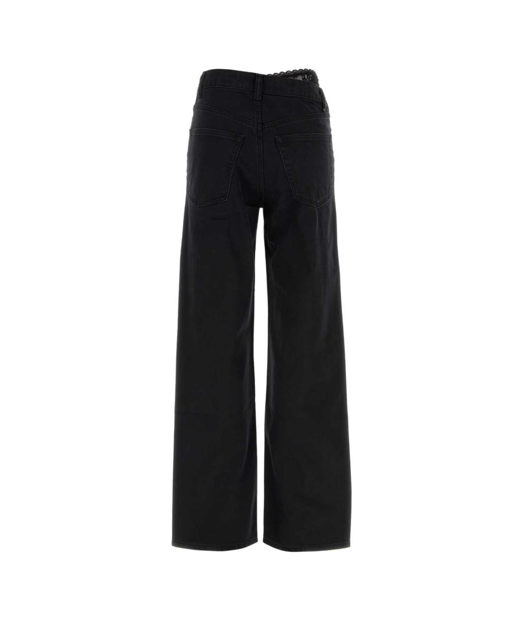 ALEXANDER WANG Черные хлопковые прямые джинсы, фото 2