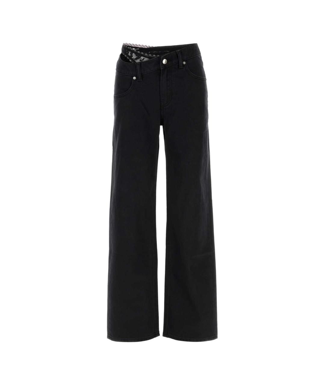 ALEXANDER WANG Черные хлопковые прямые джинсы, фото 1
