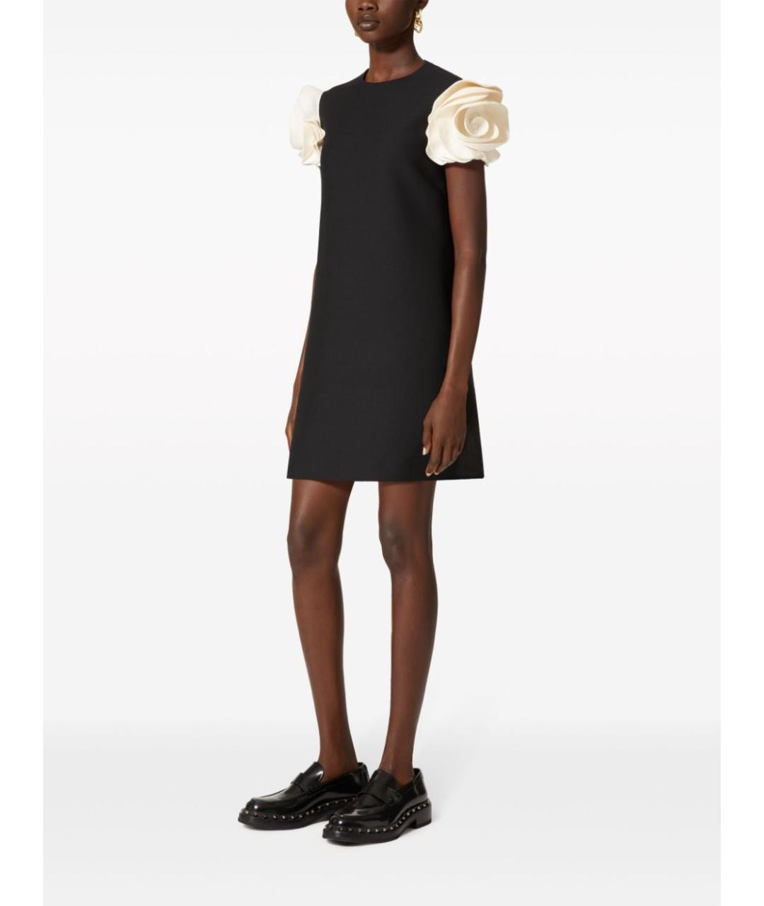 VALENTINO Черное шерстяное коктейльное платье, фото 2
