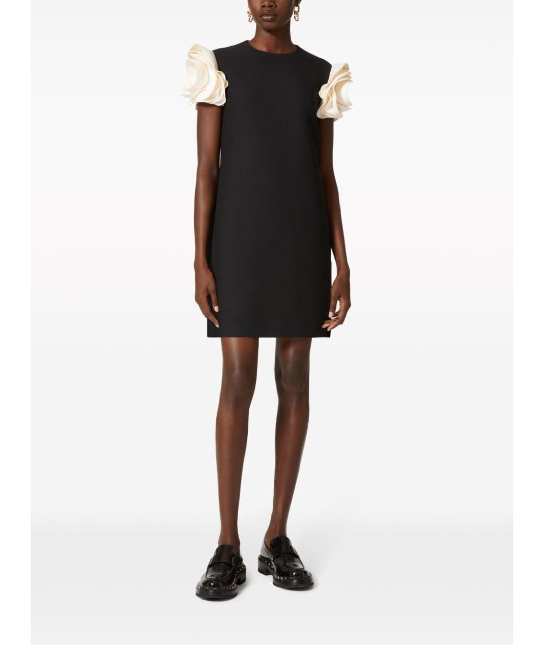 VALENTINO Черное шерстяное коктейльное платье, фото 3