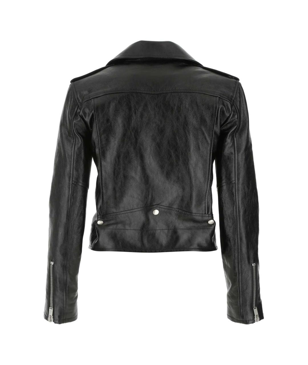 SAINT LAURENT Черная кожаная куртка, фото 2