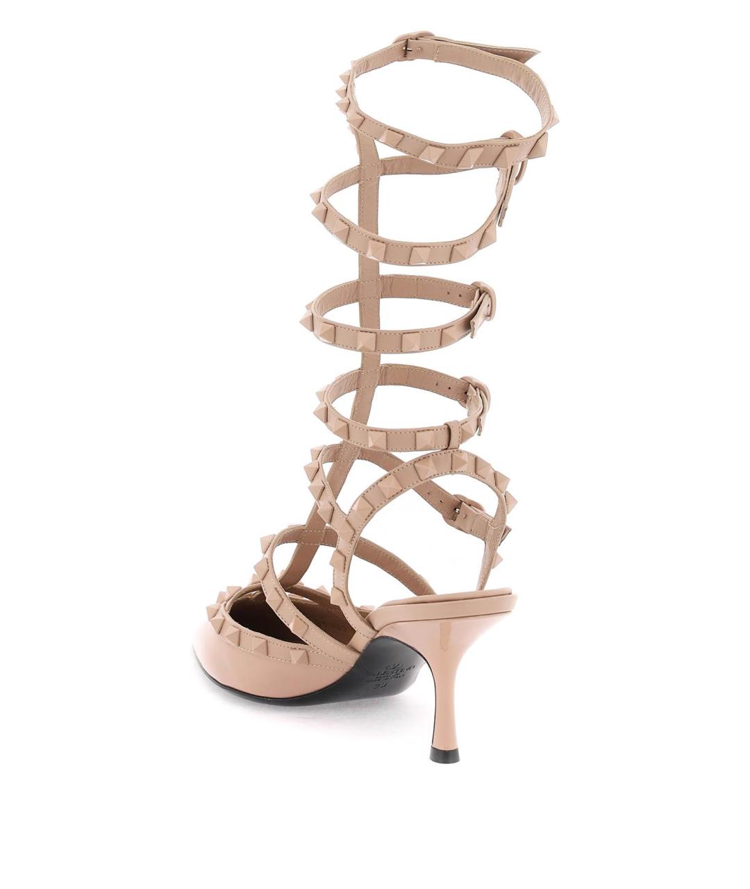 VALENTINO Розовые кожаные босоножки, фото 4