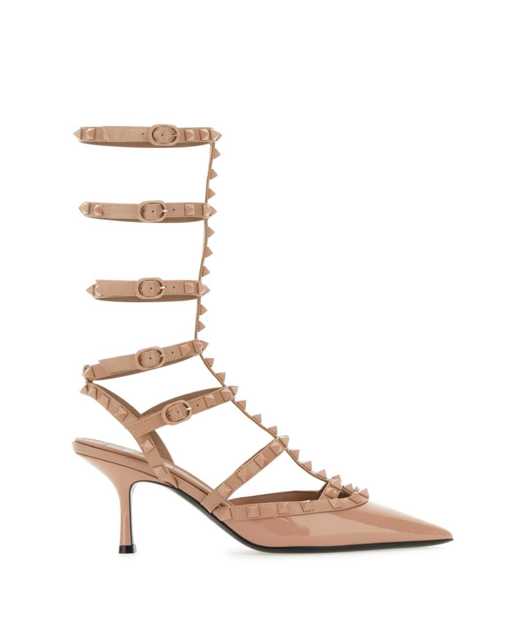VALENTINO Розовые кожаные босоножки, фото 1