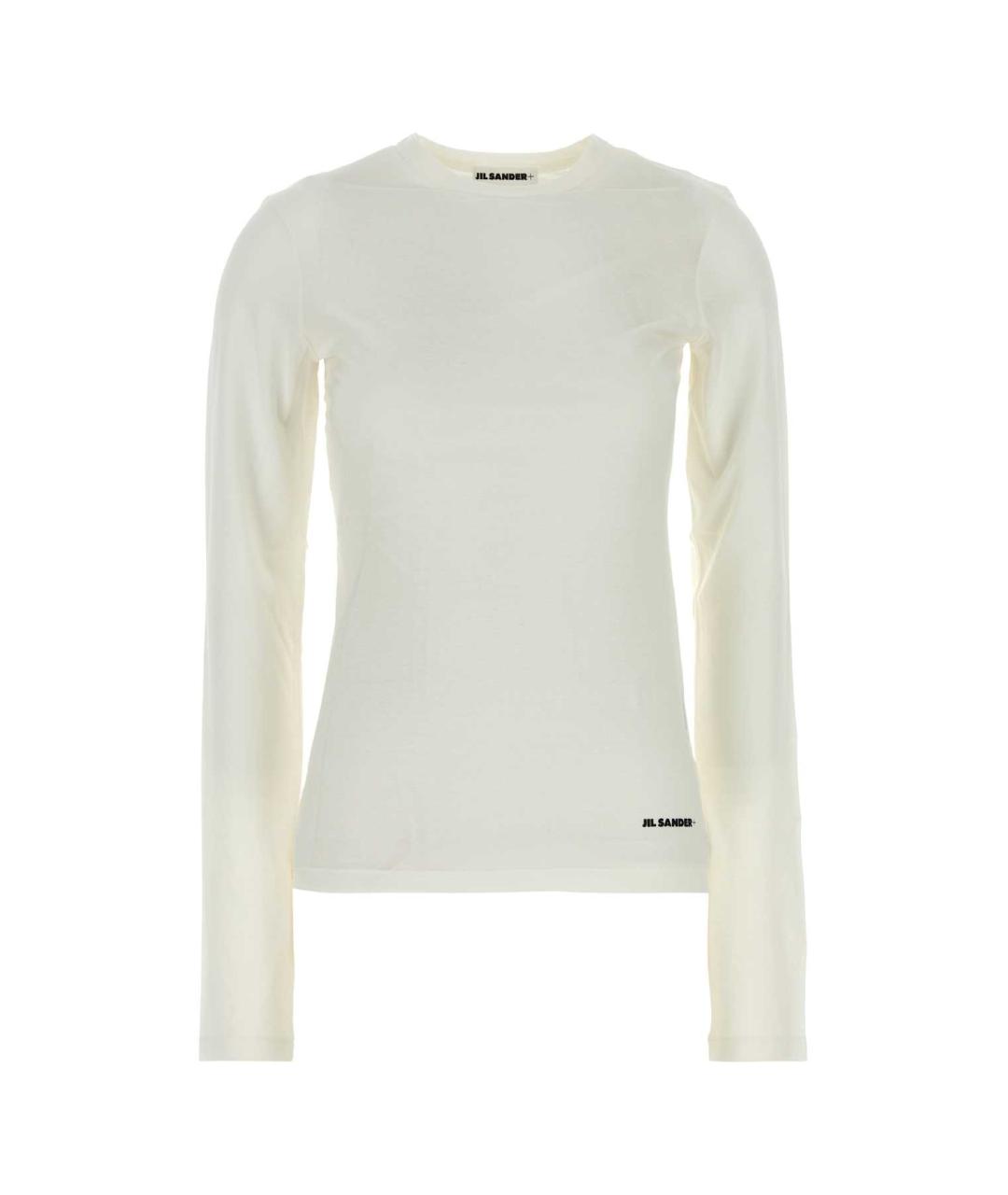JIL SANDER Белый хлопковый джемпер / свитер, фото 1