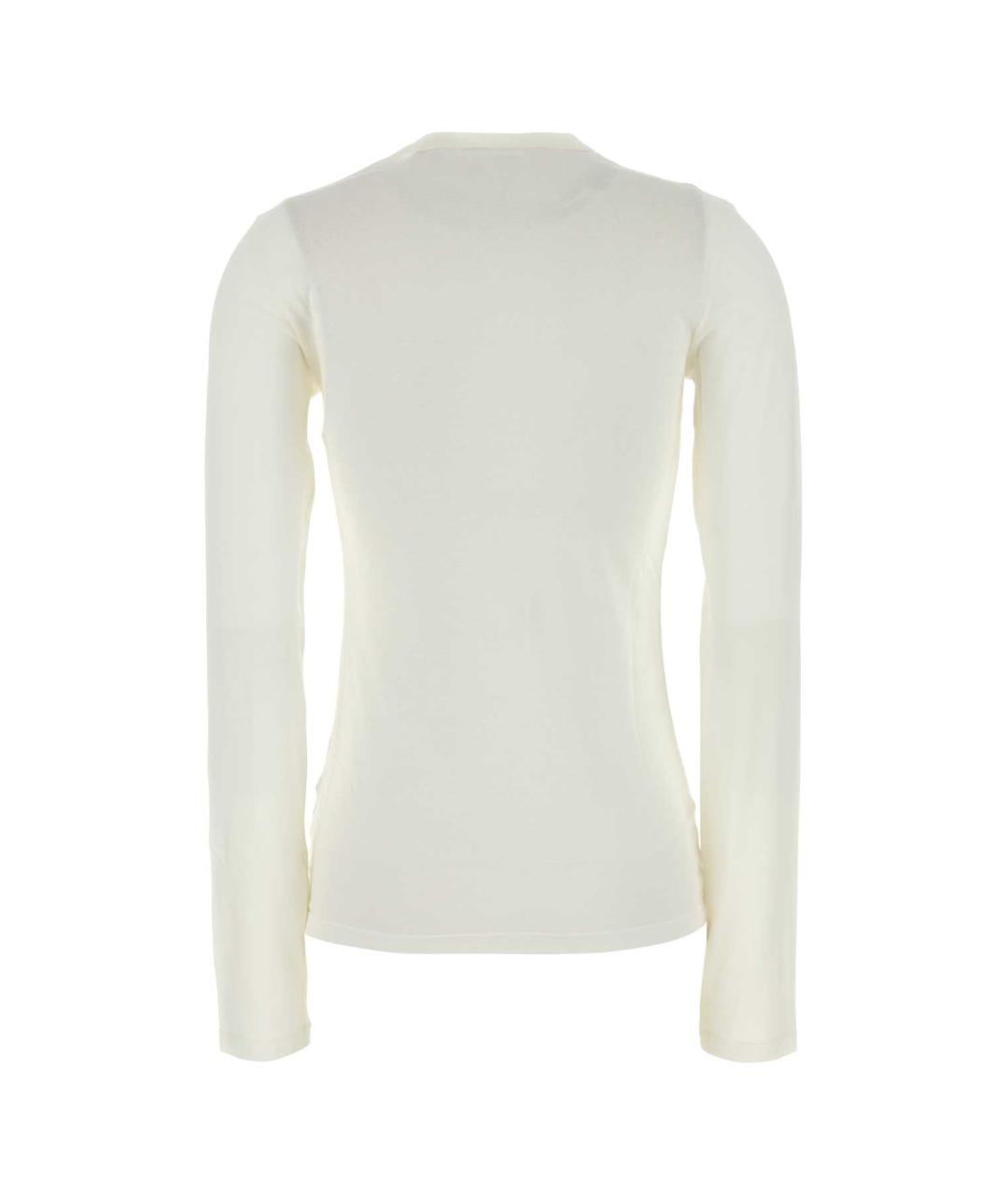 JIL SANDER Белый хлопковый джемпер / свитер, фото 2