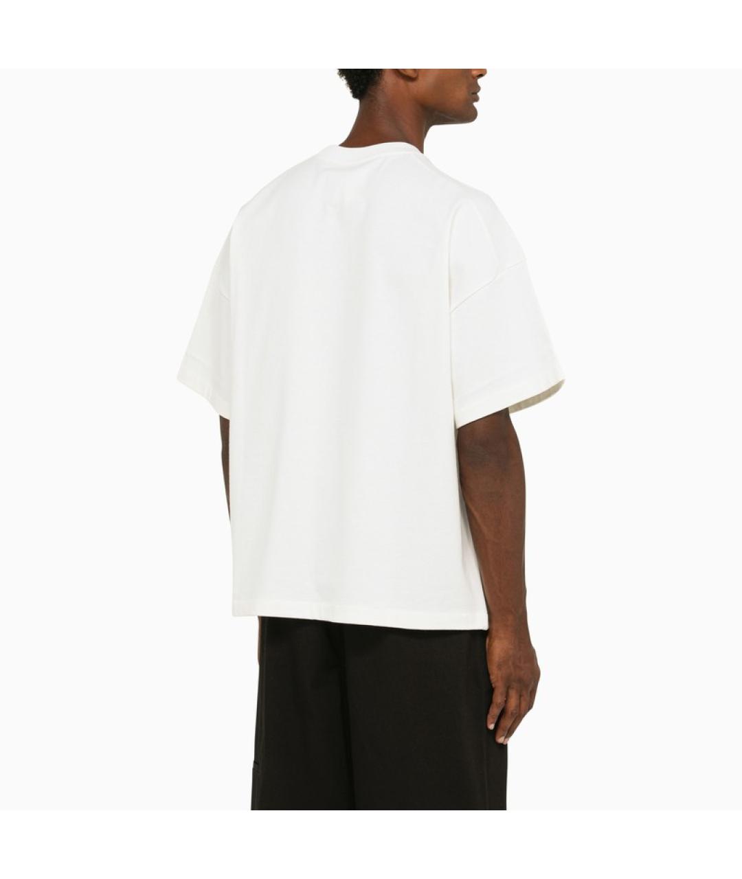 JIL SANDER Белая хлопковая футболка, фото 3