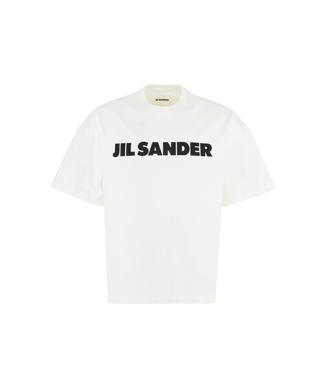 JIL SANDER Белая хлопковая футболка, фото 1