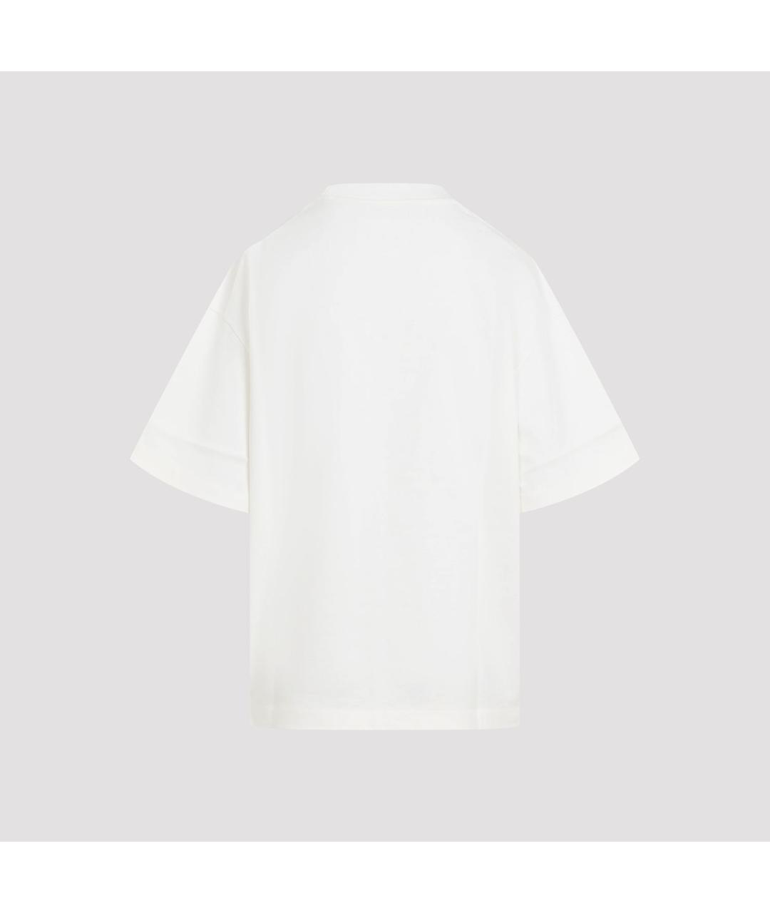 JIL SANDER Белая хлопковая футболка, фото 3