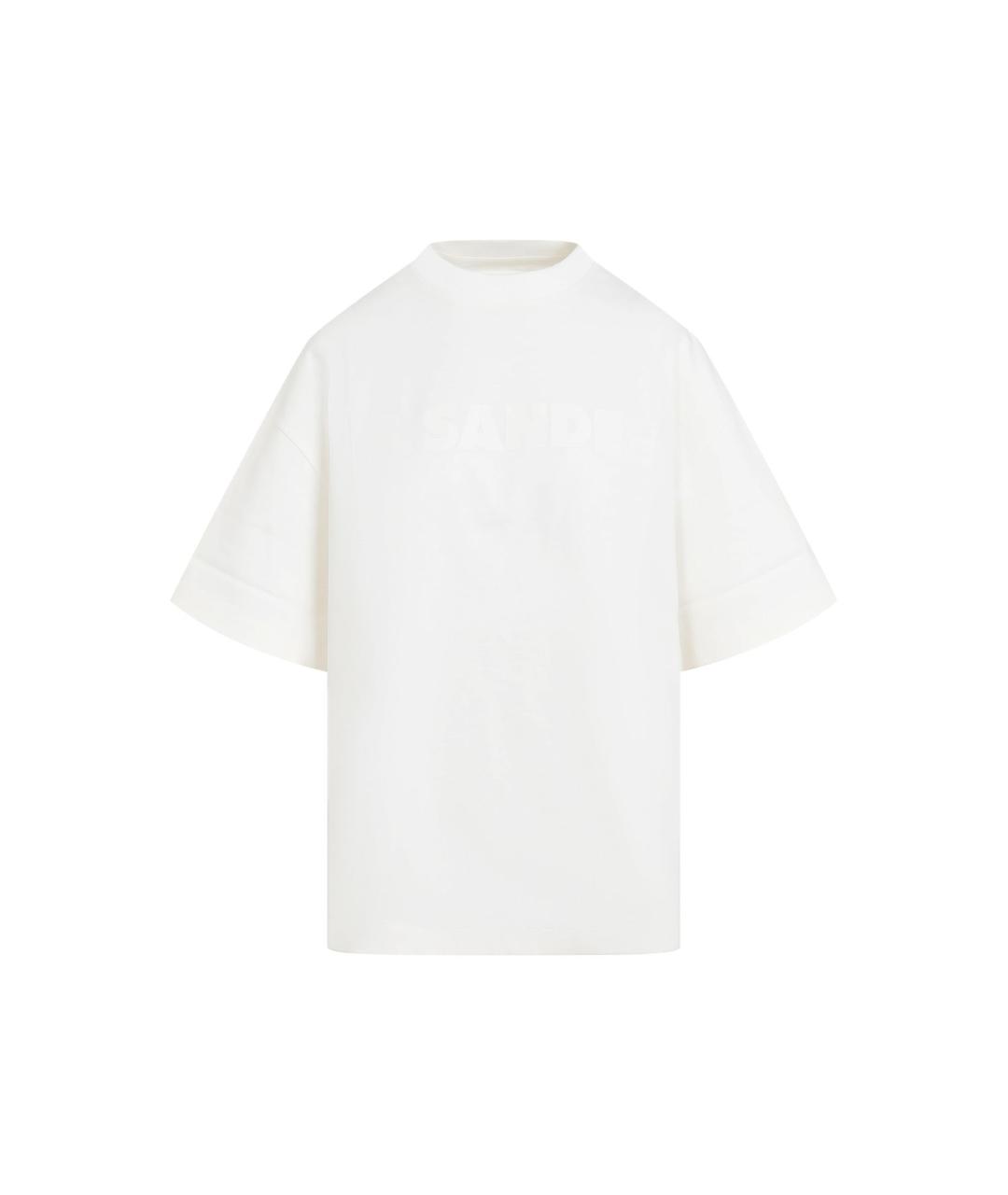 JIL SANDER Белая хлопковая футболка, фото 1