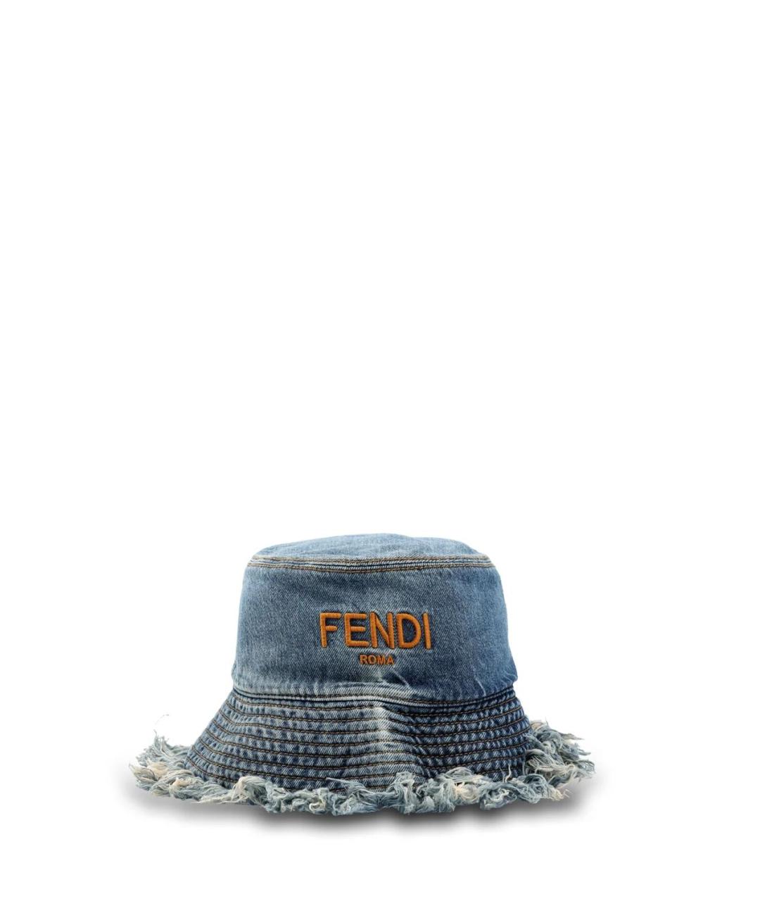 FENDI Голубая хлопковая панама, фото 1
