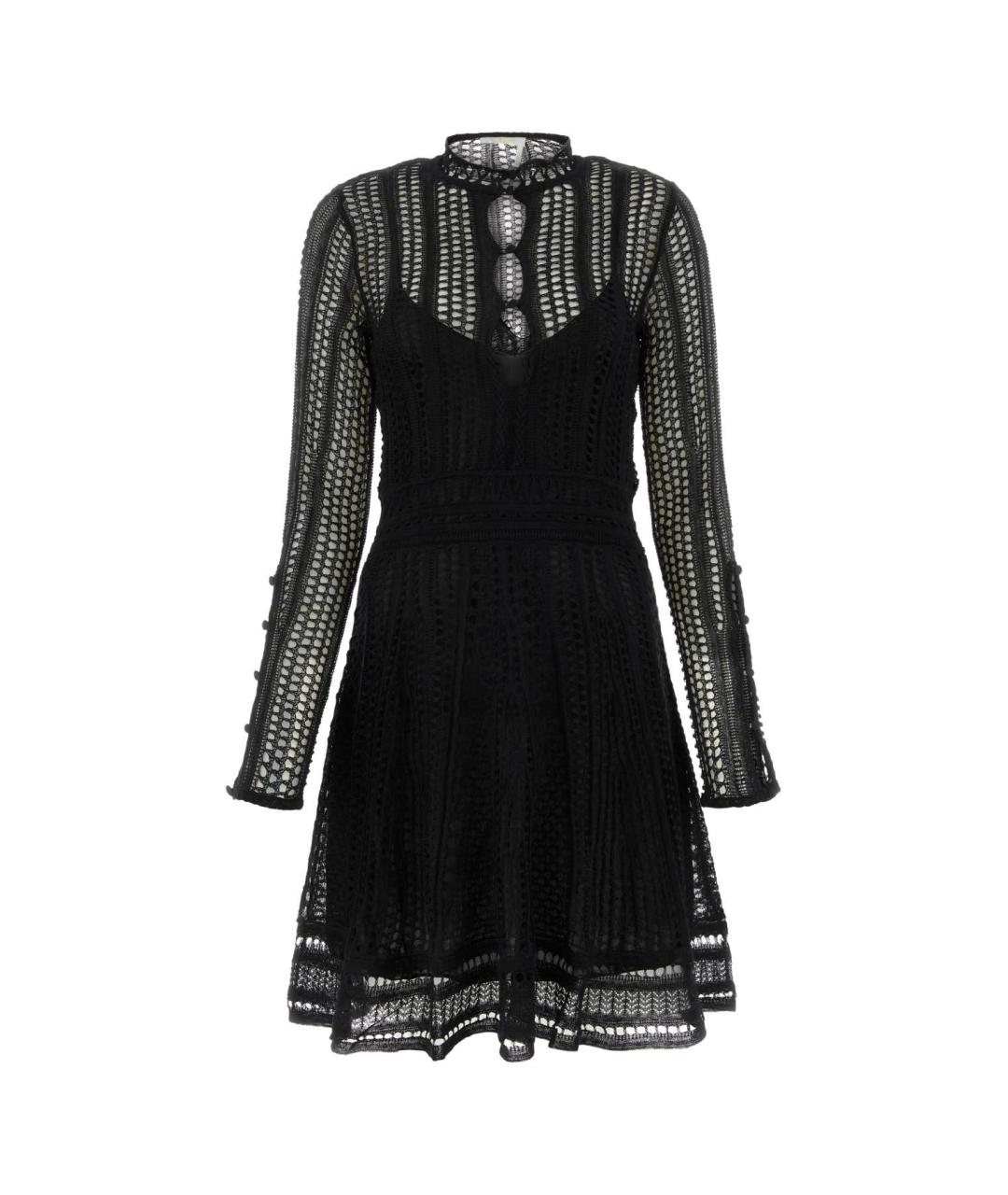 CHLOE Черное льняное повседневное платье, фото 1