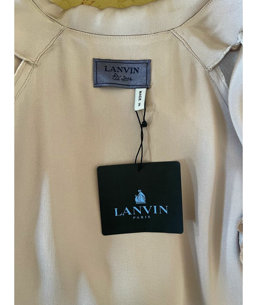 LANVIN Бежевая ацетатная рубашка, фото 3