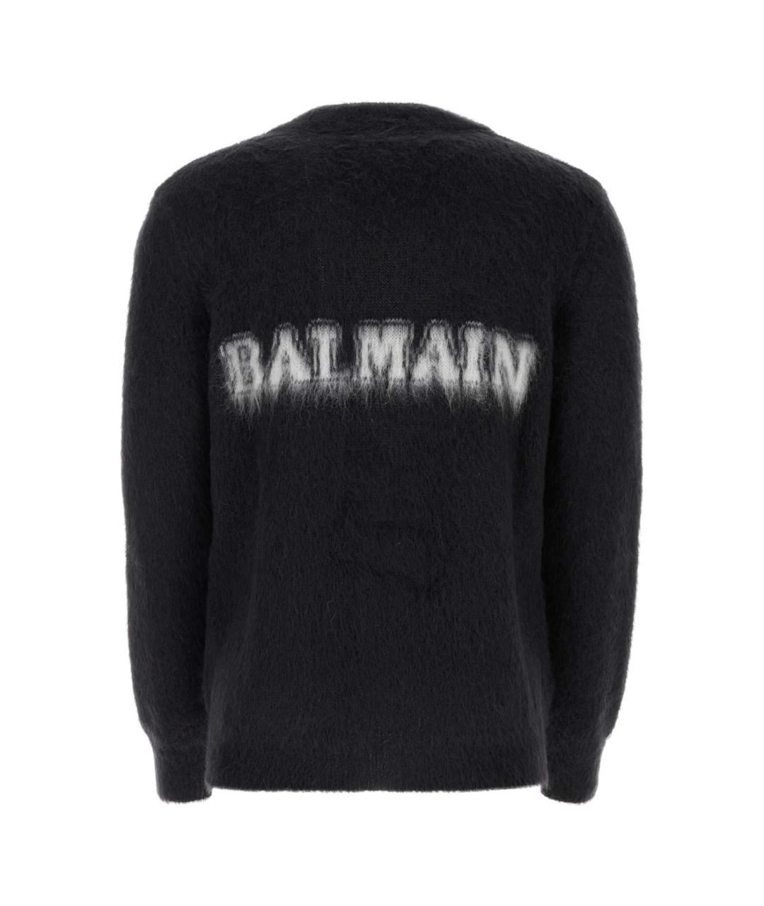 BALMAIN Черный шерстяной кардиган, фото 2