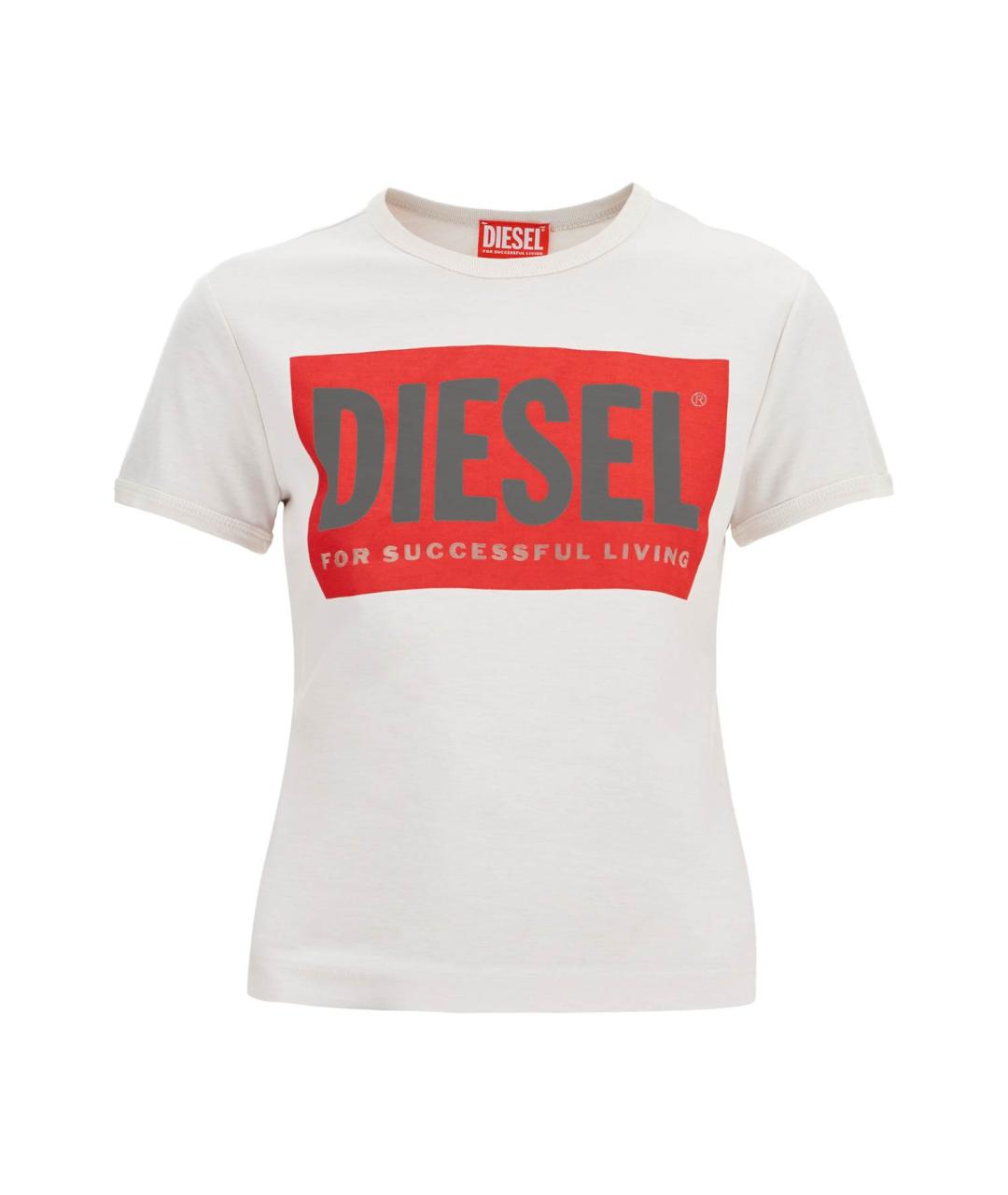 DIESEL Белая хлопковая футболка, фото 1