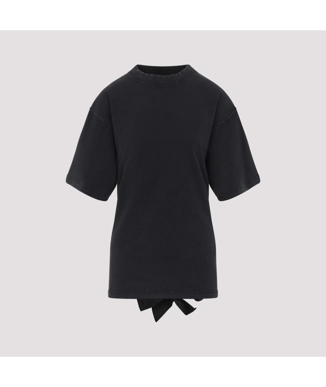 BALENCIAGA Антрацитовая хлопковая футболка, фото 2