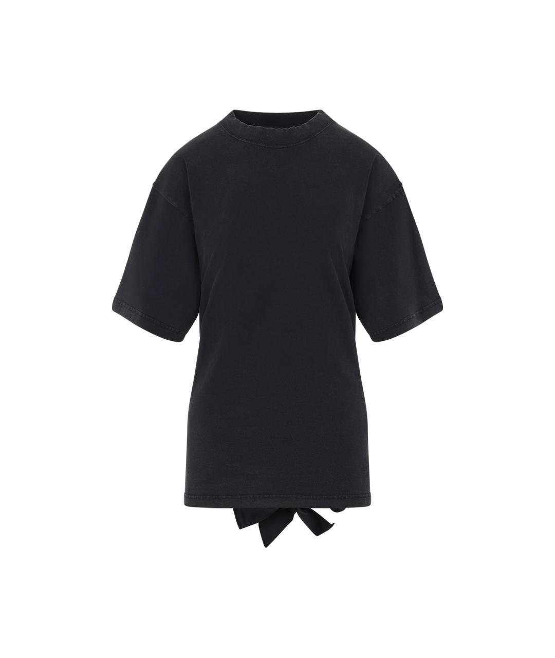 BALENCIAGA Антрацитовая хлопковая футболка, фото 1