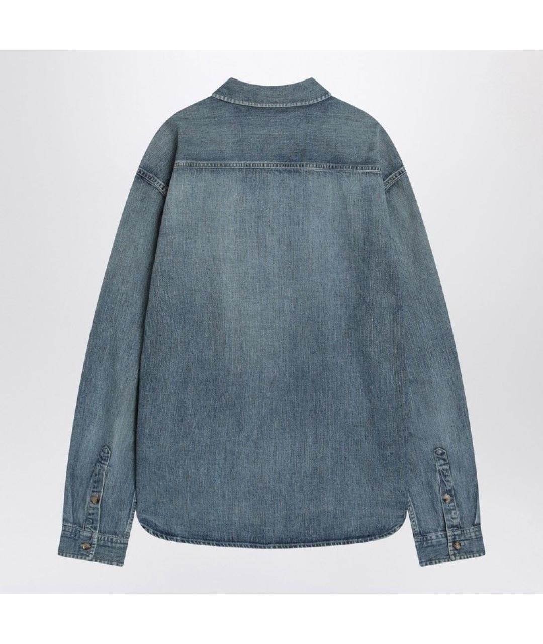 SAINT LAURENT Голубая хлопковая кэжуал рубашка, фото 2