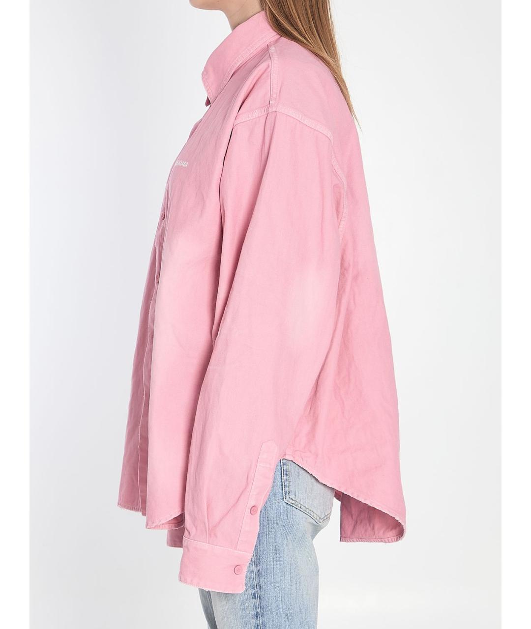 BALENCIAGA Розовая хлопковая рубашка, фото 4