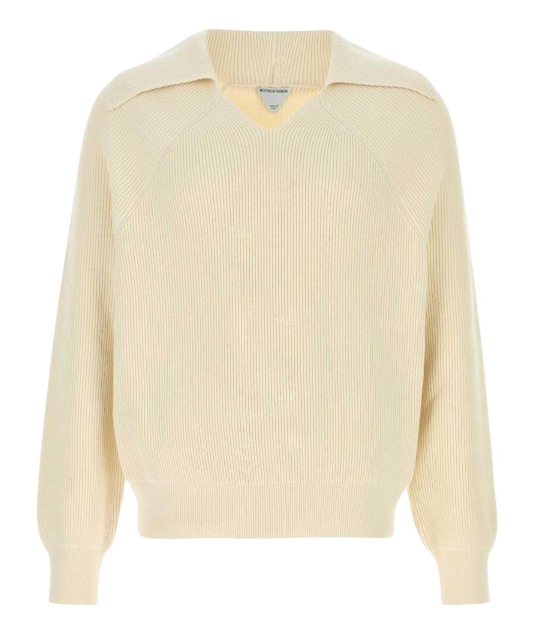 BOTTEGA VENETA Бежевый хлопковый джемпер / свитер, фото 1