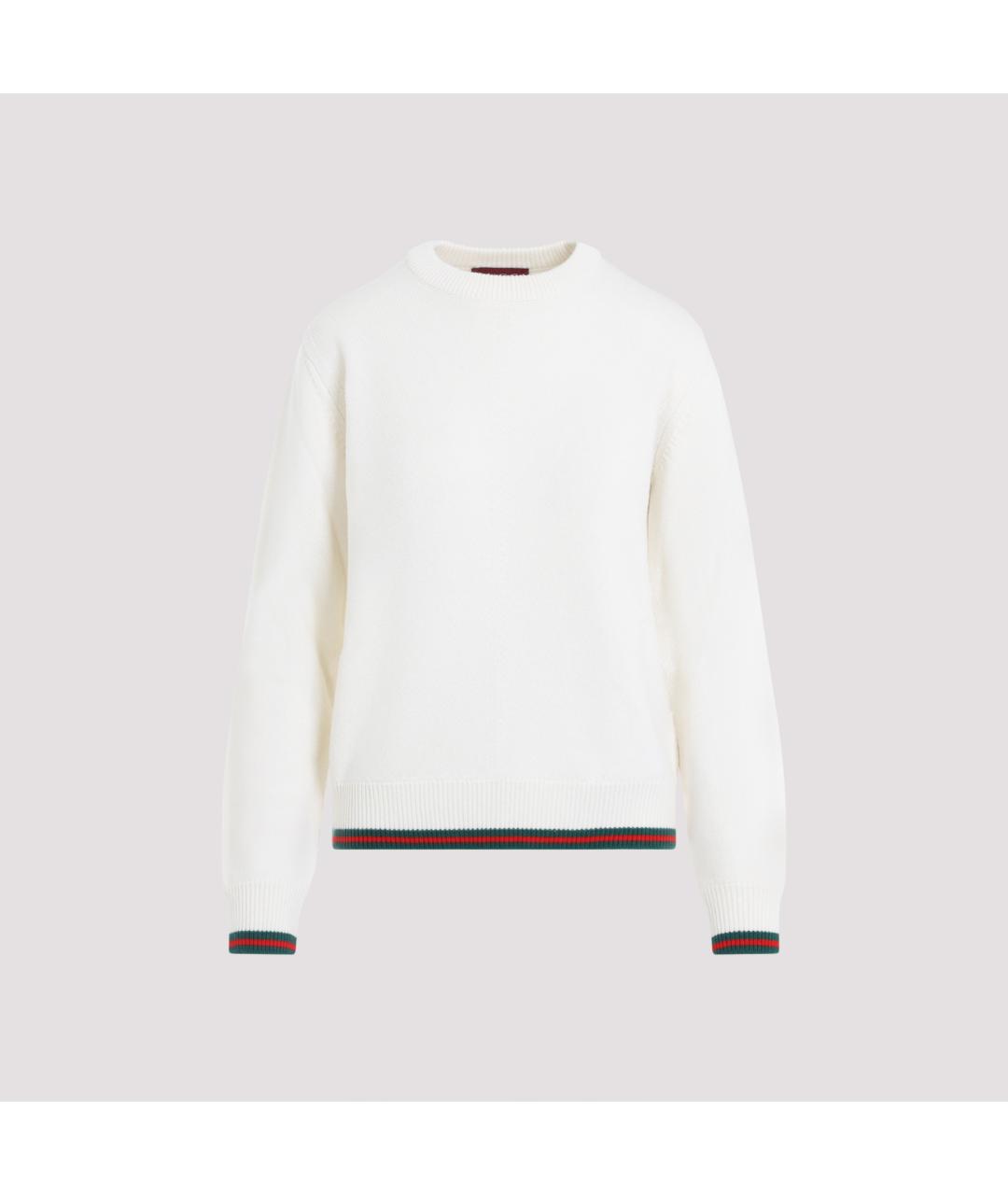 GUCCI Белый кашемировый джемпер / свитер, фото 2