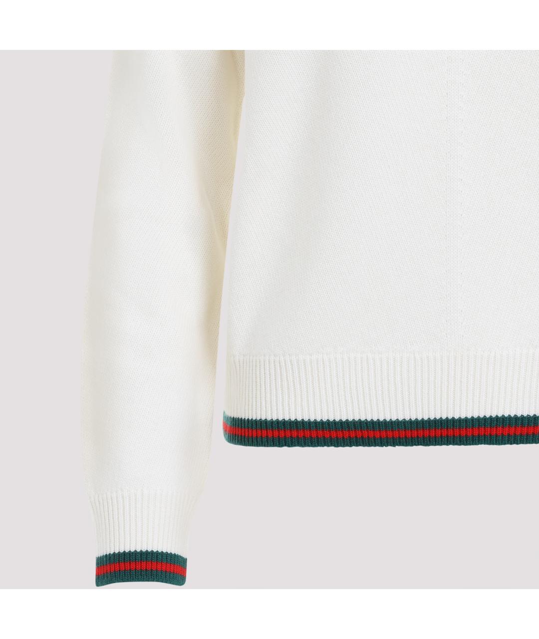 GUCCI Белый кашемировый джемпер / свитер, фото 4