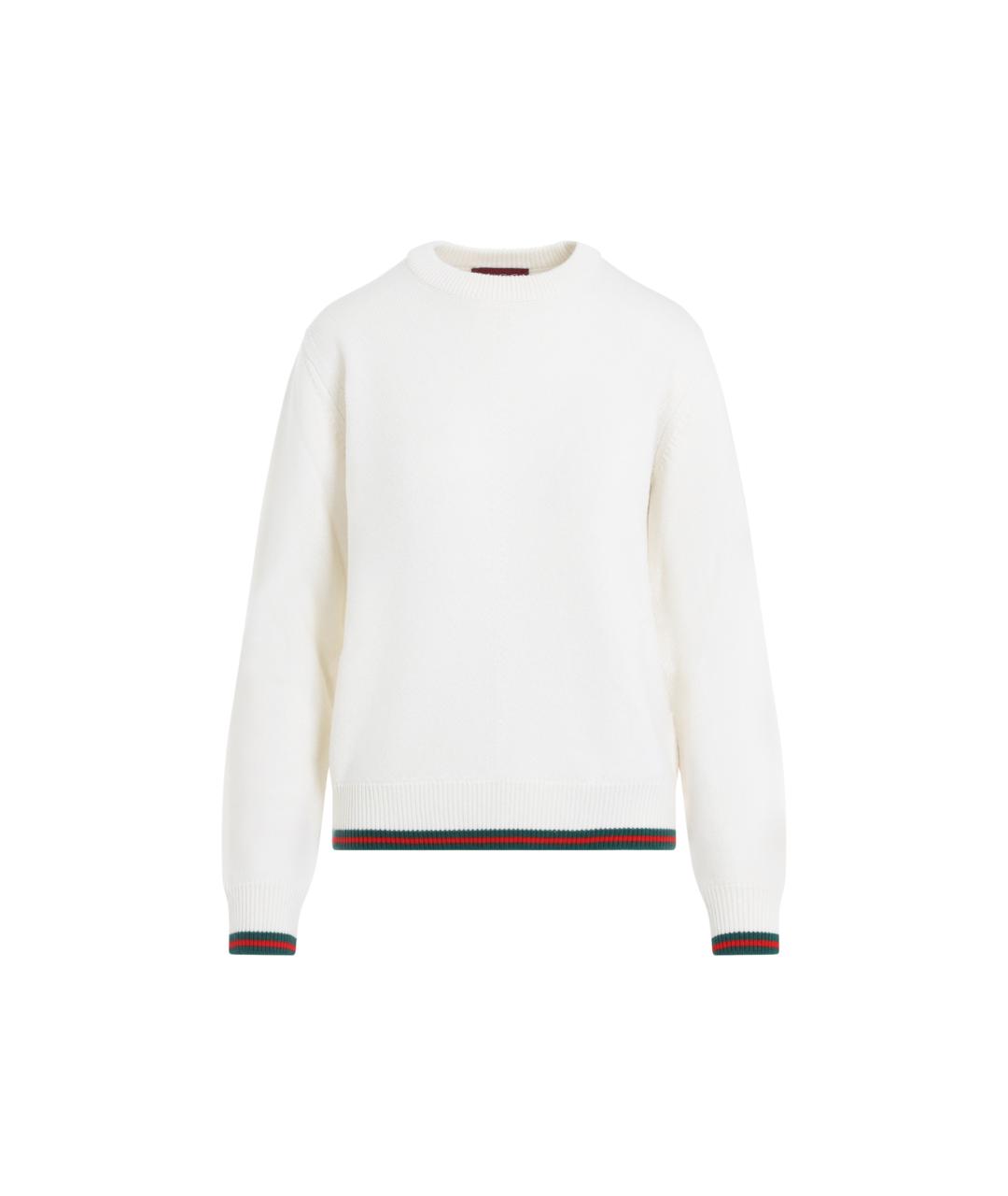 GUCCI Белый кашемировый джемпер / свитер, фото 1