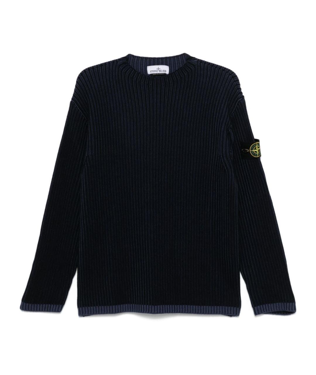 STONE ISLAND Темно-синий шерстяной джемпер / свитер, фото 1