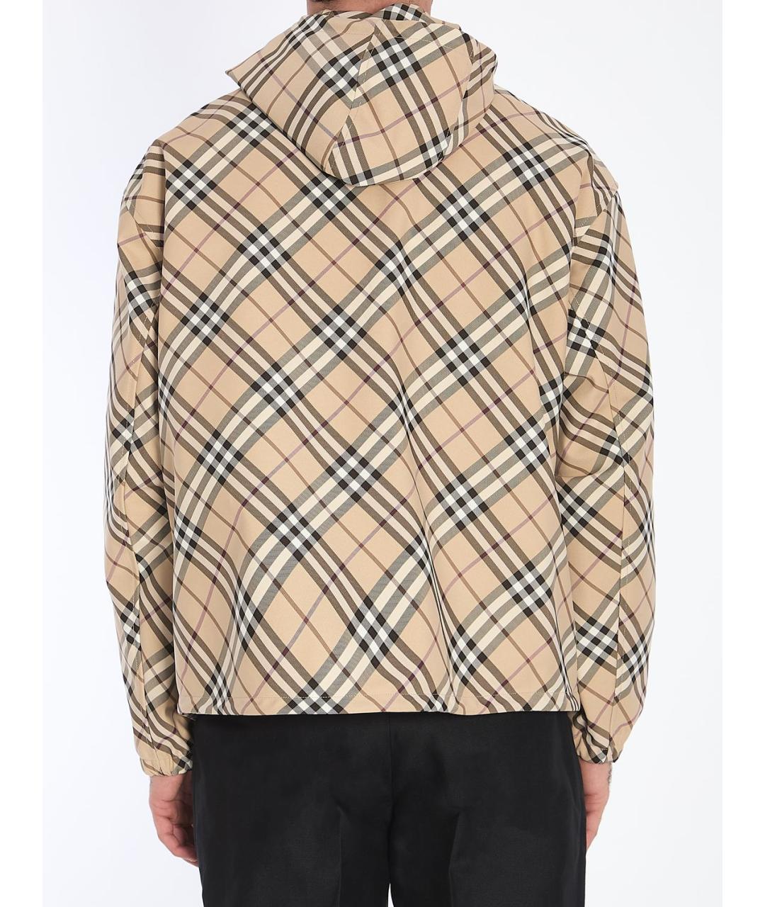 BURBERRY Бежевая полиэстеровая куртка, фото 5