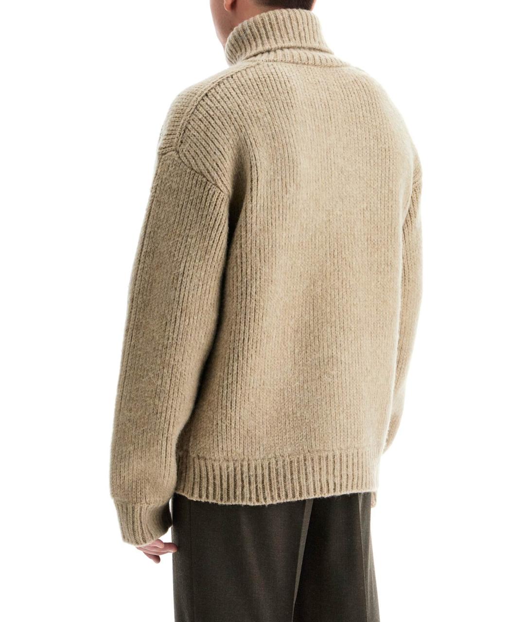 BURBERRY Бежевый шерстяной джемпер / свитер, фото 3