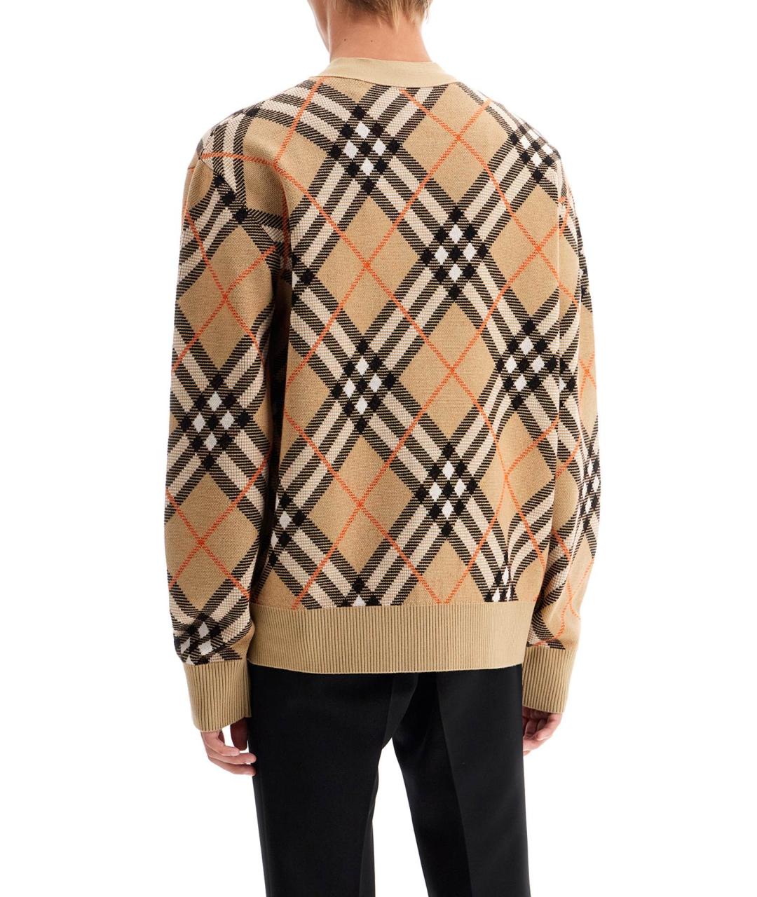 BURBERRY Бежевый шерстяной кардиган, фото 3