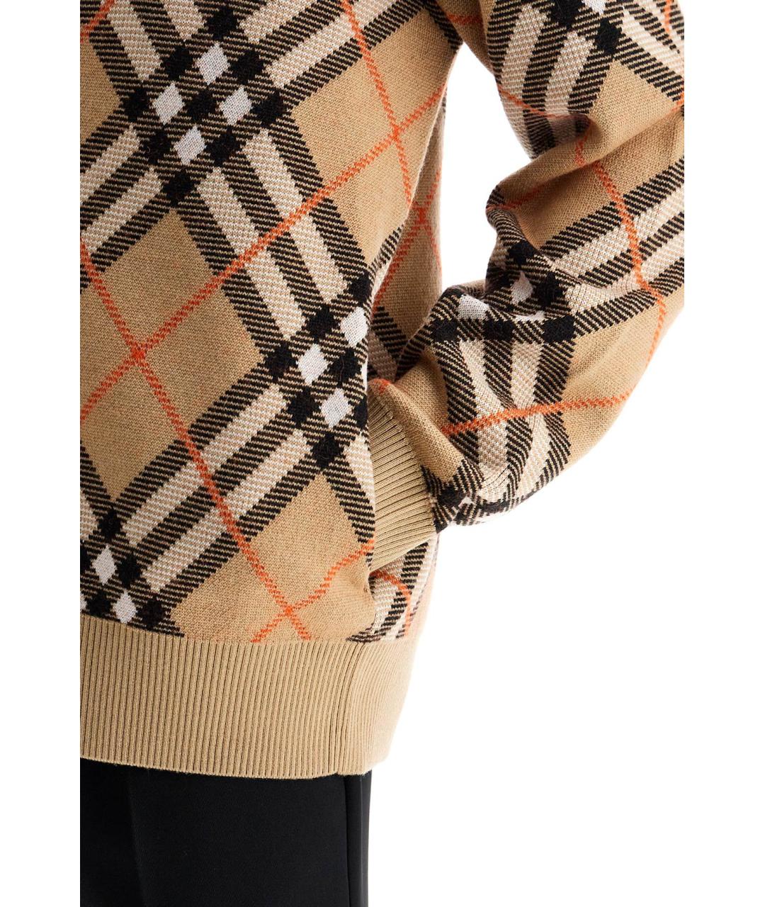 BURBERRY Бежевый шерстяной кардиган, фото 4